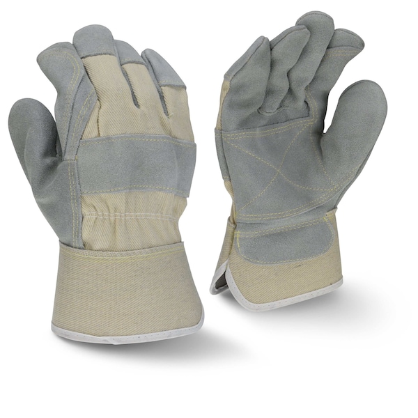 Radians Leather Glove, Leather, Gray, M, 1 PR RWG3400WDPM - main